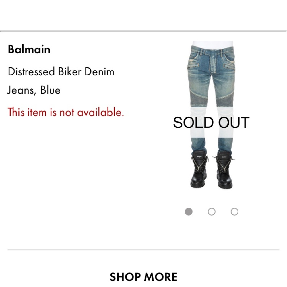 Balmain biker jeans